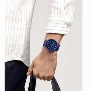 ΡΟΛΟΙ SWATCH SB05N113 SWATCH Essentials Big Bold Indigo Glow Blue Biosourced Strap