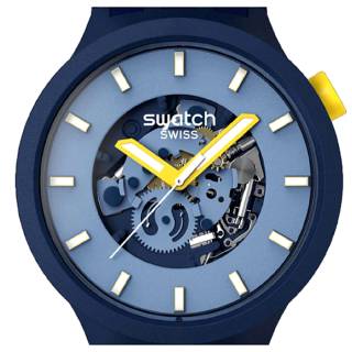 ΡΟΛΟΙ SWATCH SB05N117 SWATCH Essentials Below The Horizon Two Tone Silicone Strap