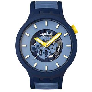 ΡΟΛΟΙ SWATCH SB05N117 SWATCH Essentials Below The Horizon Two Tone Silicone Strap