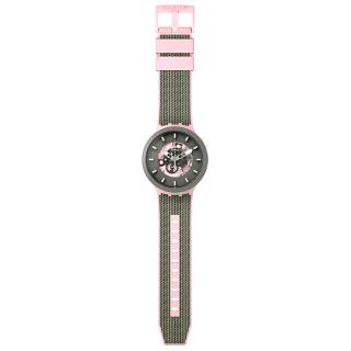 ΡΟΛΟΙ SWATCH SB05P100 SWATCH Big Bold Bioceramic Mista Cliffs  Rose Silicone Strap