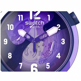 ΡΟΛΟΙ SWATCH  SB05V101 SWATCH Look Right Thru Violet Purple Silicone Strap