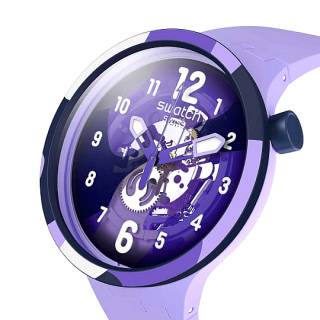 ΡΟΛΟΙ SWATCH  SB05V101 SWATCH Look Right Thru Violet Purple Silicone Strap