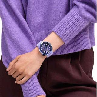 ΡΟΛΟΙ SWATCH  SB05V101 SWATCH Look Right Thru Violet Purple Silicone Strap