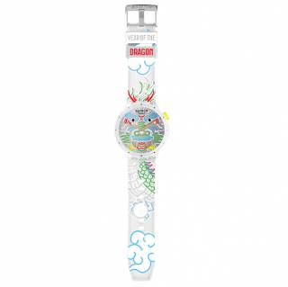 ΡΟΛΟΙ SWATCH  SB05Z102 SWATCH Big Bold Dragon In Cloud Multicolor Silicone Strap