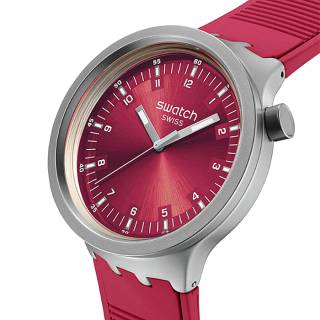 ΡΟΛΟΙ SWATCH SB07S104 SWATCH Scarlet Shimmer Red Rubber Strap