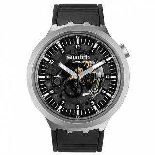 ΡΟΛΟΙ SWATCH  SB07S105 SWATCH Dark Irony Black Silicone Strap