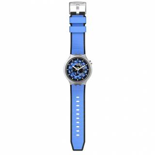 ΡΟΛΟΙ SWATCH  SB07S106 SWATCH Azure Blue Daze Two Tone Silicone Strap