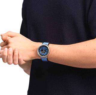 ΡΟΛΟΙ SWATCH  SB07S106 SWATCH Azure Blue Daze Two Tone Silicone Strap