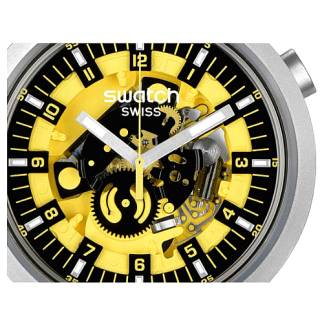 ΡΟΛΟΙ SWATCH  SB07S109 SWATCH Bolden Yellow Two Tone Silicone Strap