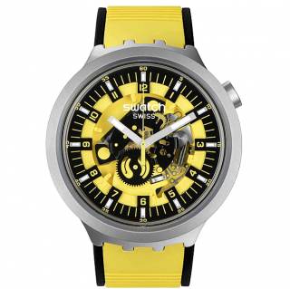 ΡΟΛΟΙ SWATCH  SB07S109 SWATCH Bolden Yellow Two Tone Silicone Strap