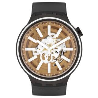 ΡΟΛΟΙ SWATCH SO27B114 SWATCH Big Bold Light Taste Black Silicone Strap