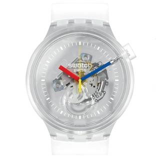 ΡΟΛΟΙ SWATCH SO27E100 SWATCH Big Bold Jellyfish White Silicone Strap