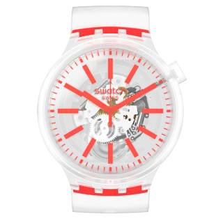 ΡΟΛΟΙ SWATCH SO27E102 SWATCH Big Bold OranginJelly White Silicone Strap