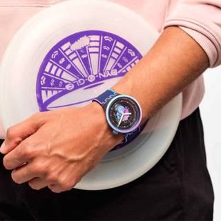 ΡΟΛΟΙ SWATCH SO27N112 SWATCH Big Bold Rainbow Win The Night Blue Silicone Strap