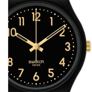 ΡΟΛΟΙ SWATCH  SO28B113 SWATCH Classic Golden Tac Black Biosourced Strap