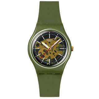 ΡΟΛΟΙ SWATCH  SO28G110 SWATCH Essentials Thru The Greenery Khaki Biosourced Strap