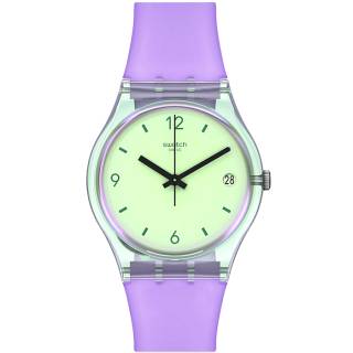 ΡΟΛΟΙ SWATCH  SO28G401 SWATCH Mystic Sunrise Pruple Silicone Strap