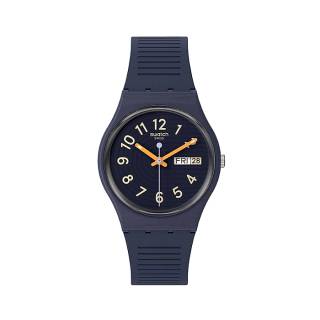 ΡΟΛΟΙ SWATCH  SO28I700 SWATCH Essentials Trendy Lines At Night Blue Silicone Strap