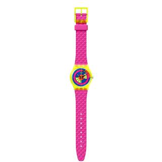 ΡΟΛΟΙ SWATCH  SO28J700 SWATCH Gent Biosourced Shades of Neon Pink Silicone Strap