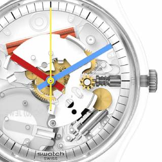 ΡΟΛΟΙ SWATCH  SO28K100 SWATCH Clearly Gent White Plastic Strap