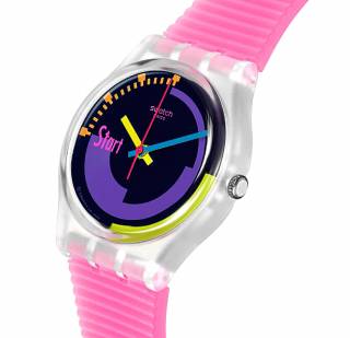 ΡΟΛΟΙ SWATCH  SO28K111 SWATCH Neon Pink Podium Pink Silicone Strap