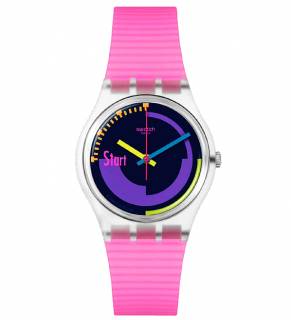 ΡΟΛΟΙ SWATCH  SO28K111 SWATCH Neon Pink Podium Pink Silicone Strap