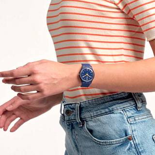 ΡΟΛΟΙ SWATCH SO28N108 SWATCH  Indigo Swing Blue Silicone Strap