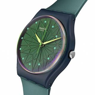 ΡΟΛΟΙ SWATCH  SO28N117 SWATCH Dreaming Of Gemstones Green Silicone Strap