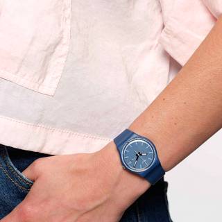 ΡΟΛΟΙ SWATCH  SO28N701 SWATCH Knock Nap Blue Silicone Strap