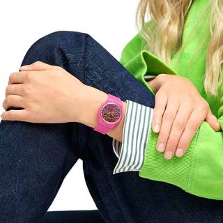 ΡΟΛΟΙ SWATCH  SO28P110 SWATCH Fantastic Fuchsia Fuchsia Silicone Strap