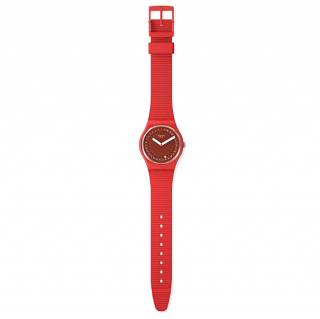 ΡΟΛΟΙ SWATCH  SO28R400 SWATCH Cycles In The Sun Red Silicone Strap