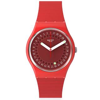 ΡΟΛΟΙ SWATCH  SO28R400 SWATCH Cycles In The Sun Red Silicone Strap