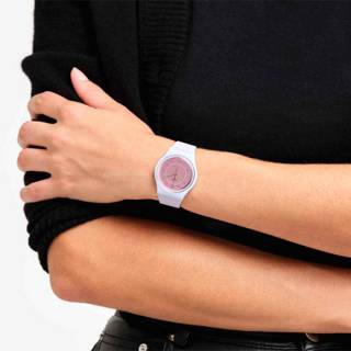 ΡΟΛΟΙ SWATCH SO28V100 SWATCH Gents Comfy Boost Lilac Bio-Sourced Material Strap