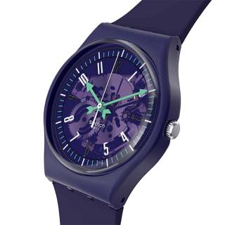 ΡΟΛΟΙ SWATCH  SO28V102 SWATCH Photonic Purple with Purple Silicone Strap