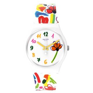 ΡΟΛΟΙ SWATCH   SO28W108 SWATCH Flowerz Multicolor Silicone Strap