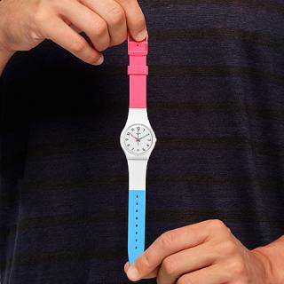 ΡΟΛΟΙ SWATCH SO28W400 SWATCH Gent In The Block Multicolor Silicone Strap