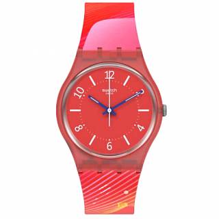 ΡΟΛΟΙ SWATCH  SO28Z105SWATCH Beijing 2022 Collection Charm Of Calligraphy Red Silicone Strap