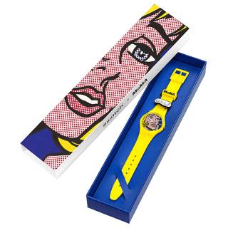 ΡΟΛΟΙ SWATCH  SO28Z117 SWATCH Reverie By Roy Lichtenstein Yellow Silicone Strap