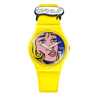 ΡΟΛΟΙ SWATCH  SO28Z117 SWATCH Reverie By Roy Lichtenstein Yellow Silicone Strap