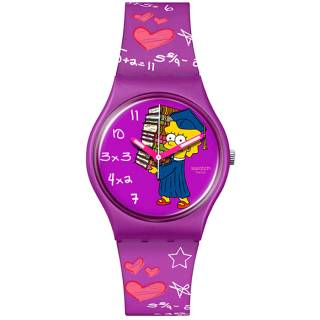 ΡΟΛΟΙ SWATCH  SO28Z118 SWATCH Simpsons Class Act Multicolor Silicone Strap