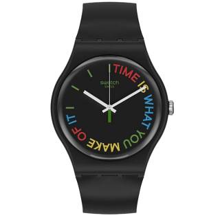 ΡΟΛΟΙ SWATCH SO29B103 SWATCH Gents Freetid Black Plastic Strap