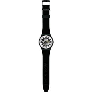 ΡΟΛΟΙ SWATCH  SO29B109 SWATCH Sparkling Circle Silver Glam Black Silicone Strap