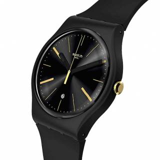 ΡΟΛΟΙ SWATCH  SO29B403 SWATCH A Dash Of Yellow Black Biosourced Strap