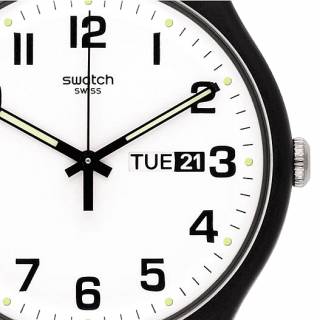 ΡΟΛΟΙ SWATCH SO29B703 SWATCH Twice Again Black Silicone Strap