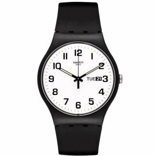 ΡΟΛΟΙ SWATCH SO29B703 SWATCH Twice Again Black Silicone Strap