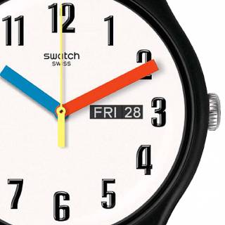 ΡΟΛΟΙ SWATCH  SO29B705 SWATCH Bau Elementary Black Biosourced Strap