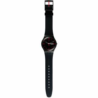 ΡΟΛΟΙ SWATCH SO29B710 SWATCH Gaet Again Black Silicone Strap