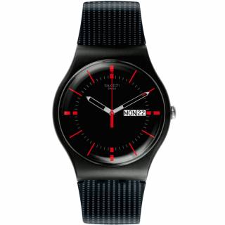 ΡΟΛΟΙ SWATCH SO29B710 SWATCH Gaet Again Black Silicone Strap