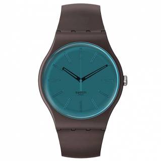 ΡΟΛΟΙ SWATCH SO29C100 SWATCH Essentials Dark Duality Brown Biosourced Strap