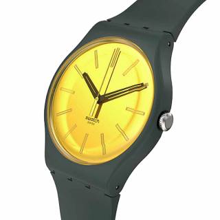 ΡΟΛΟΙ SWATCH SO29G103 SWATCH Essentials Gold In The Garden Green Biosourced Strap